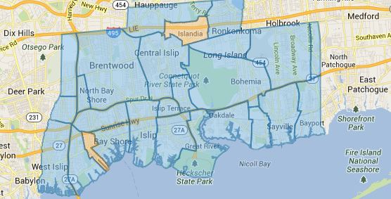 Town of Islip Long Island Map